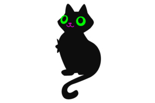 Black Cat Embroidery Design