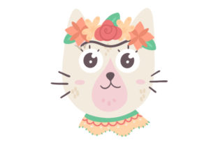 Cat with Flower Crown