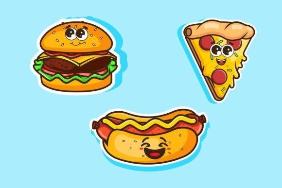 Cute Stickers Fast Food Collection
