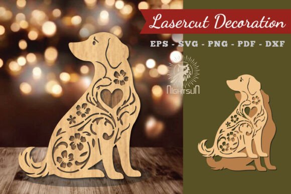 Decorative Dog Lasercut Decoration 1