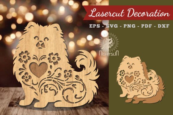 Decorative Dog Lasercut Decoration 2