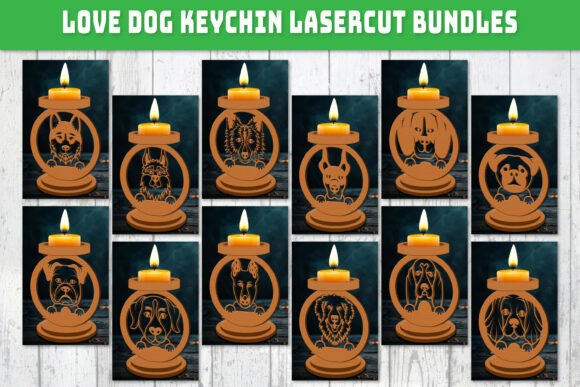 Dog Candlestick Lasercut BUNDLES