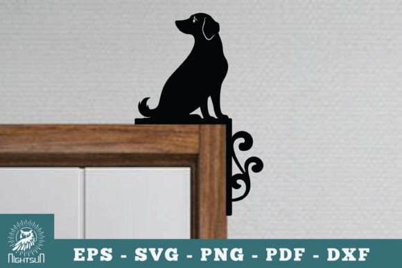 Dog Door Corner Lasercut SVG 1