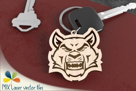 Guard Dog Keychain File Laser Engraving