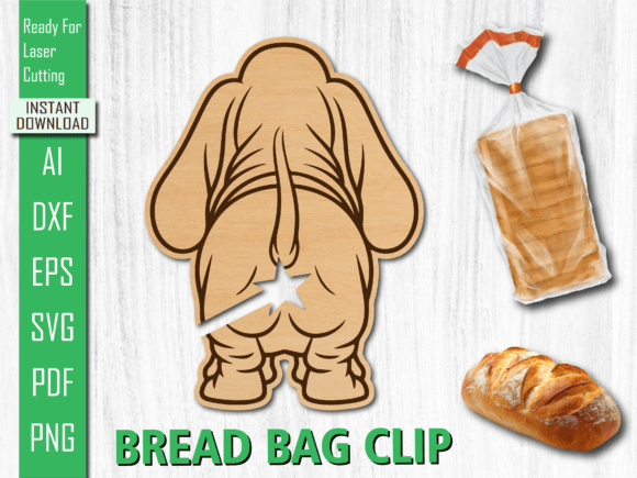 Laser Cut Cute Puppy Dog Back Bread Clip