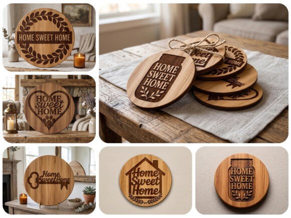 Laser Cut Home Sweet Home Sign Bundle