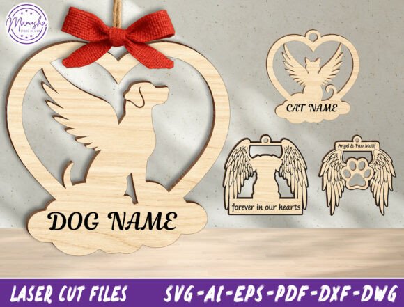 Pet Memorial Ornament SVG Bundle
