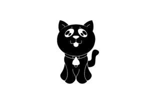 Valentine Cat Glyph Icon